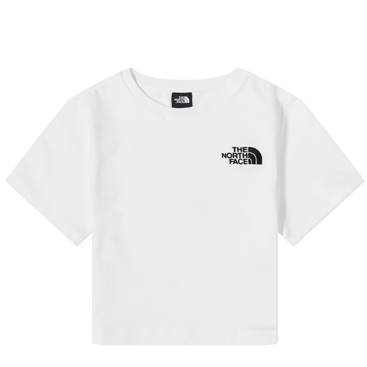 Photo: The North Face Women's Cropped Short Sleeve T-Shirt in TNF White
