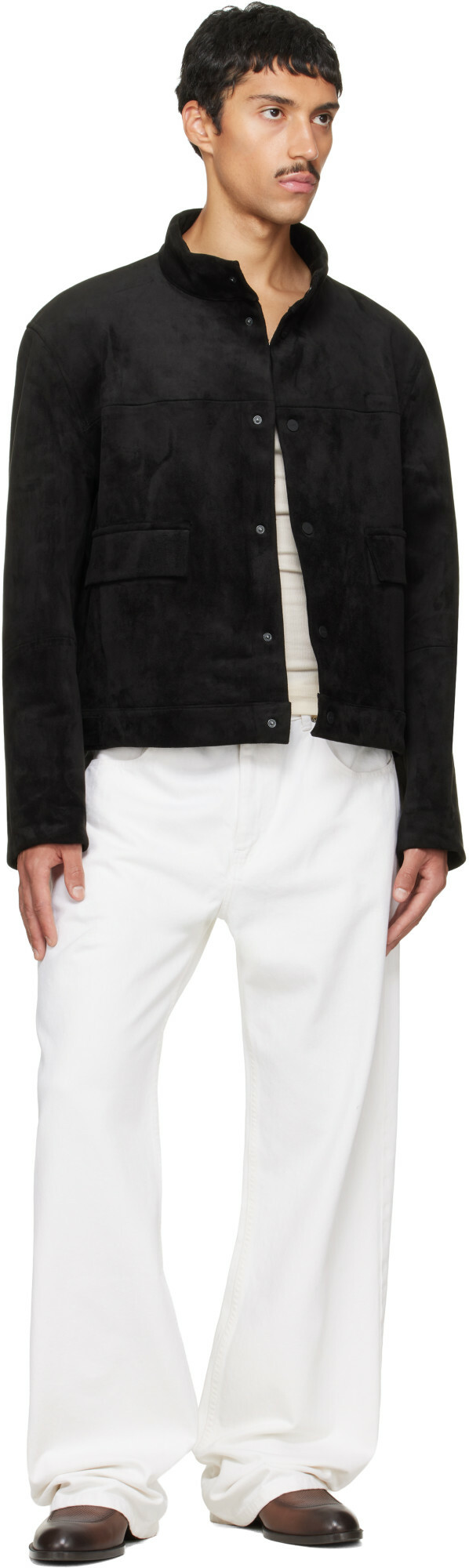 Hugo Black Regular-Fit Faux-Suede Jacket