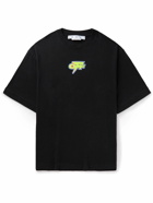 Off-White - Logo-Print Cotton-Jersey T-Shirt - Black