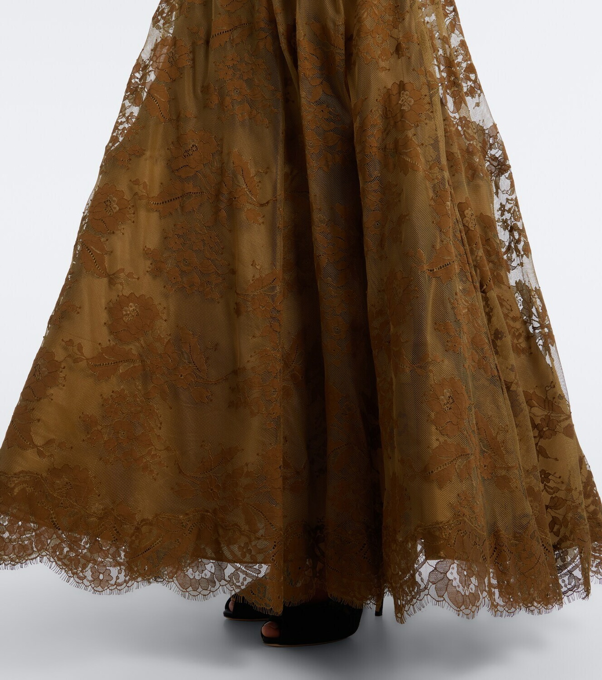 Zimmermann Clash draped lace maxi skirt