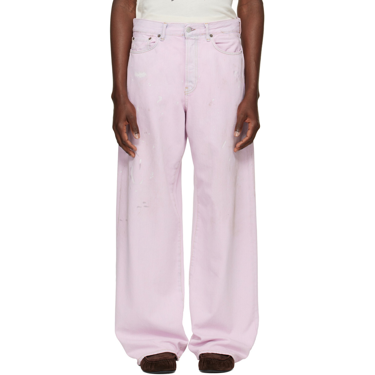 Acne Studios Pink Loose Fit 1981 Jeans
