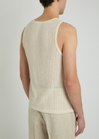Wax London Prim Cotton-knit Vest Ecru