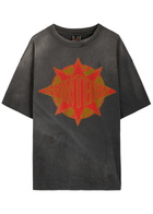 Saint Mxxxxxx X Denim Tears Printed Cotton T-shirt Black