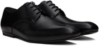 Dries Van Noten Black Almond-Toe Derbys