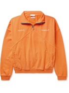 Rhude - McLaren Trackside Oversized Cotton-Jersey Half-Zip Sweatshirt - Orange