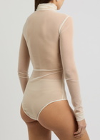 Maison Margiela Sheer Organza Bodysuit Off White
