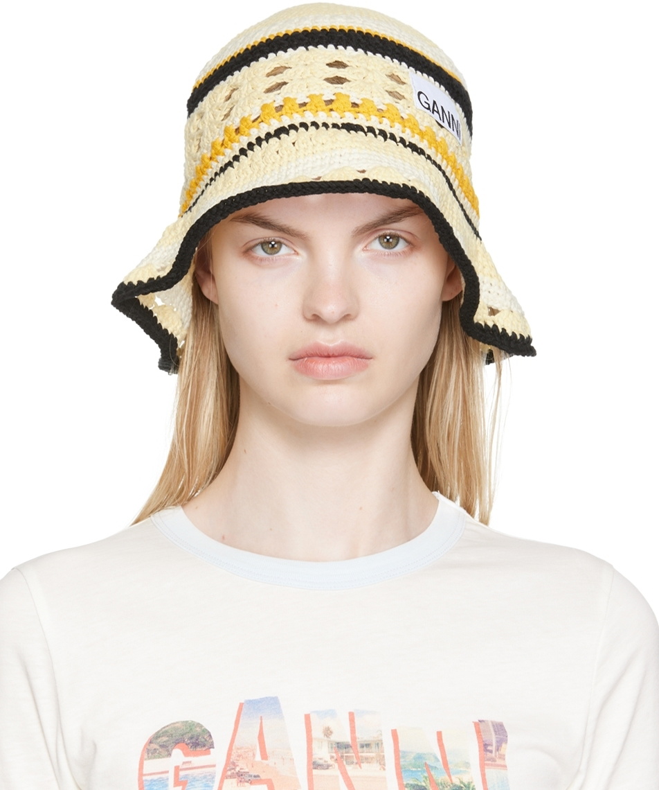 GANNI Multicolor Crochet Bucket Hat GANNI