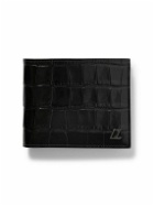 Christian Louboutin - Logo-Appliquéd Croc-Effect Glossed-Leather Billfold Wallet