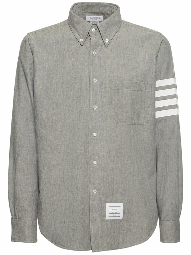 Photo: THOM BROWNE Straight Fit Chambray Shirt