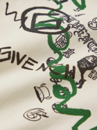 Givenchy - Graffiti-Print Cotton-Blend Jersey Hoodie - Neutrals