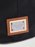 DOLCE & GABBANA - Logo-Appliquéd Cotton-Twill Flat Cap - Gray