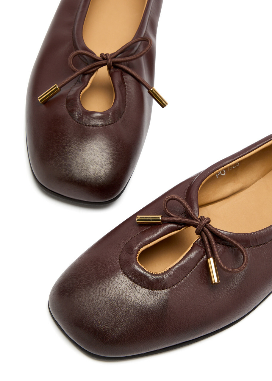 Alohas Rosalind Leather Ballet Flats Brown Alohas
