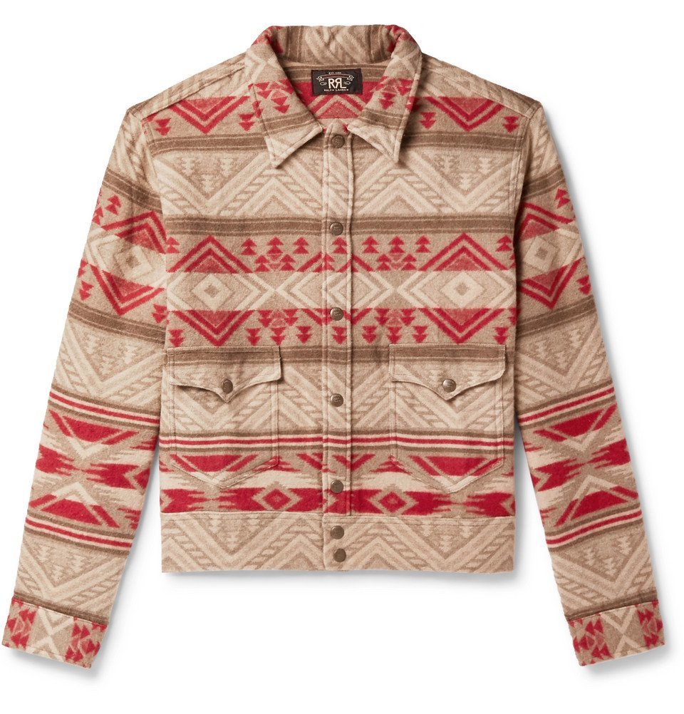 RRL - Cotton and Wool-Blend Jacquard Overshirt - Neutral RRL
