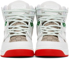 Gucci White 'Gucci Basket' Interlocking G Sneakers