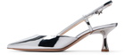 Gianvito Rossi Silver Ascent 55 Heels
