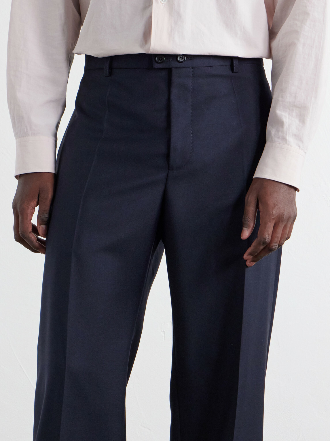 Jil Sander - Straight-Leg Wool and Mohair-Blend Trousers - Blue