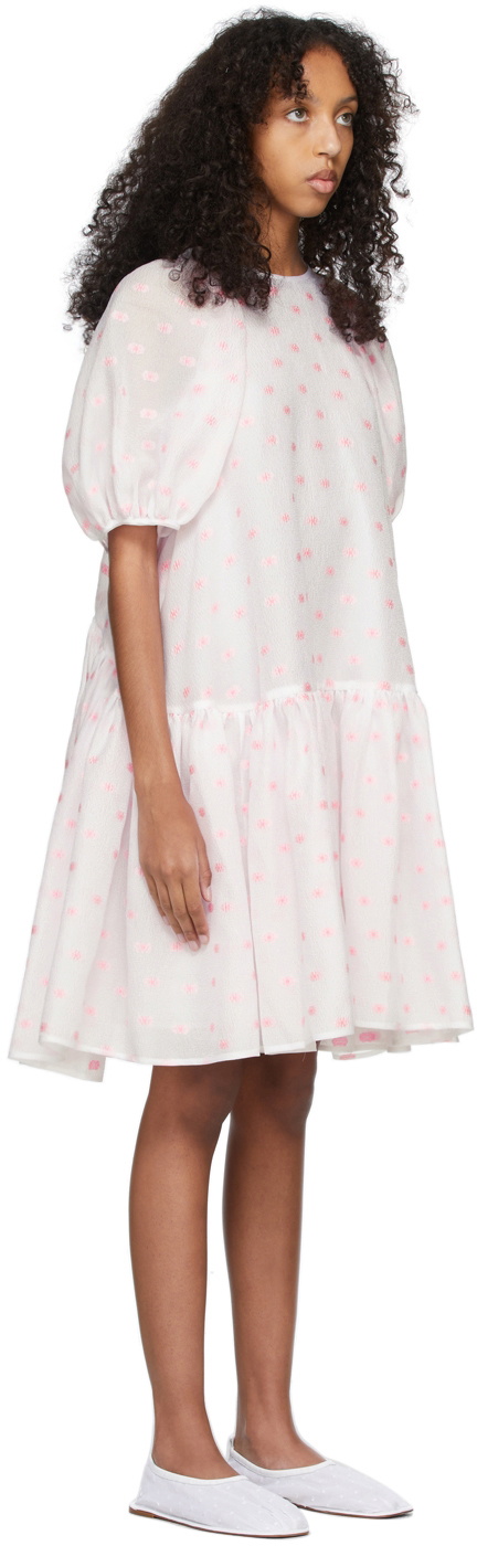 Cecilie Bahnsen White & Pink Daisy Alexa Dress Cecilie Bahnsen