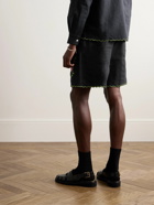 BODE - Rosefinch Straight-Leg Embroidered Linen Shorts - Black