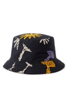 A Kind Of Guise - Embroidered Cotton-Blend Canvas Bucket Hat - Blue