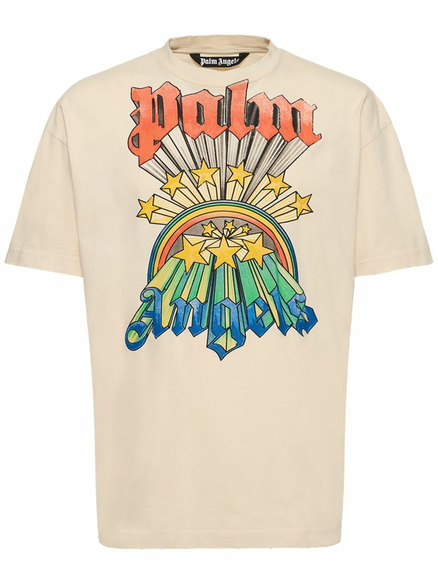 Photo: PALM ANGELS - Palm Angels Rainbow Cotton T-shirt
