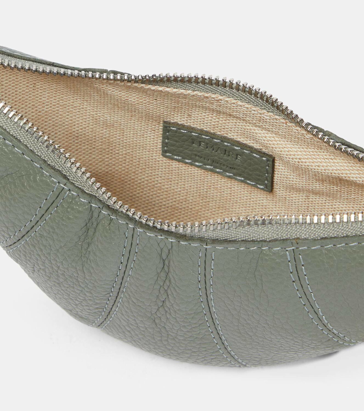 Lemaire Croissant leather coin purse with strap