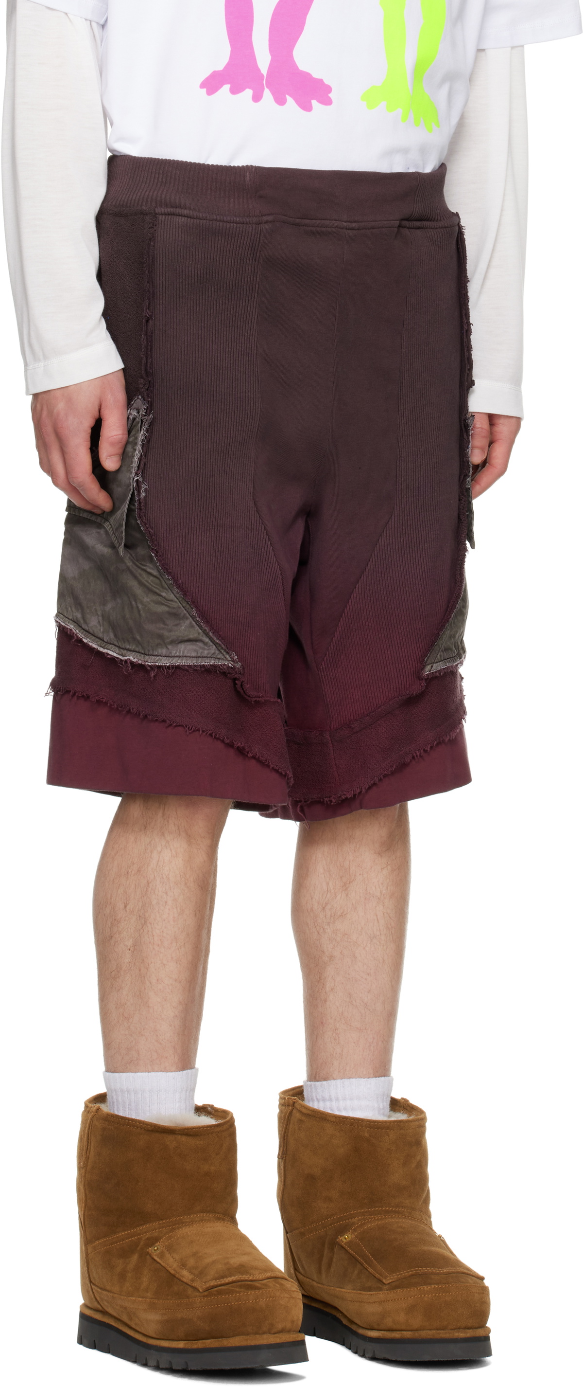 YAKU Burgundy Camo Magma Shorts
