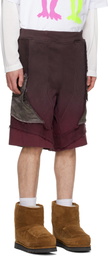 YAKU Burgundy Camo Magma Shorts
