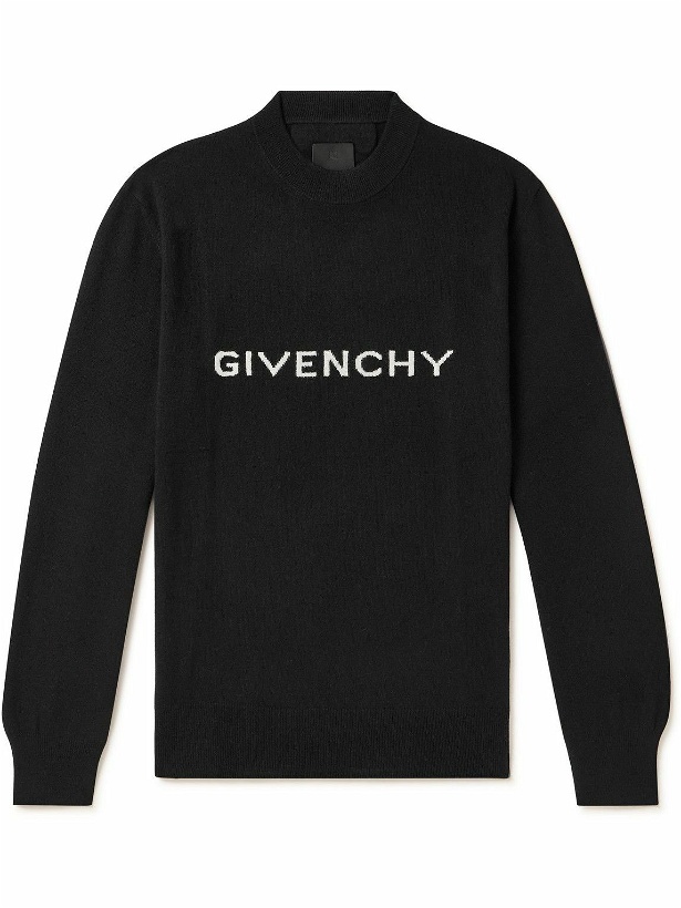 Photo: Givenchy - Archetype Logo-Intarsia Wool Sweater - Black