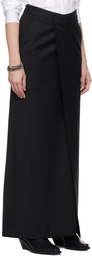 Ann Demeulemeester Black Lykke Wrap Maxi Skirt