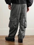 Entire Studios - Gocar Wide-Leg Cotton and Nylon-Blend Poplin Drawstring Cargo Trousers - Gray