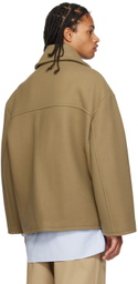 T/SEHNE Beige Double-Layered Peacoat