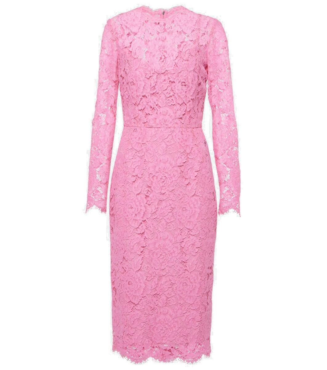 Dolce&Gabbana Floral lace midi dress Dolce & Gabbana