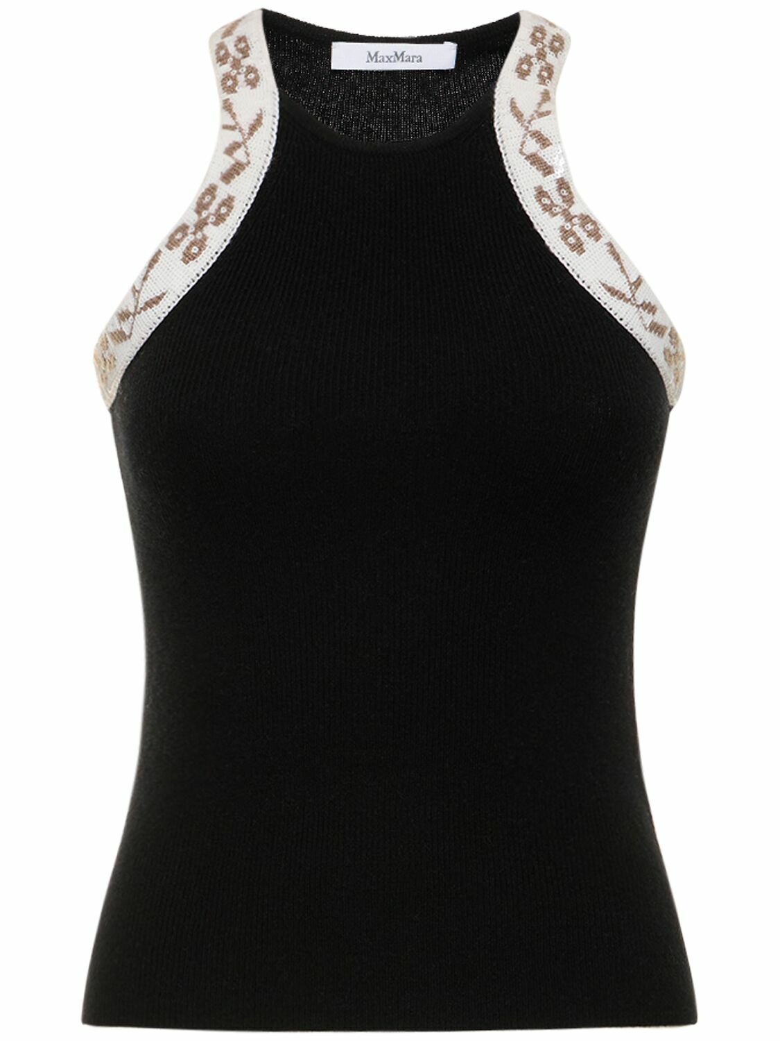 MAX MARA｜SLEEVELESS (PLEIADI (11361021 011 / 1136102160 MAX MARA - Pleiadi Wool & Cashmere Sleeveless Top Max Mara