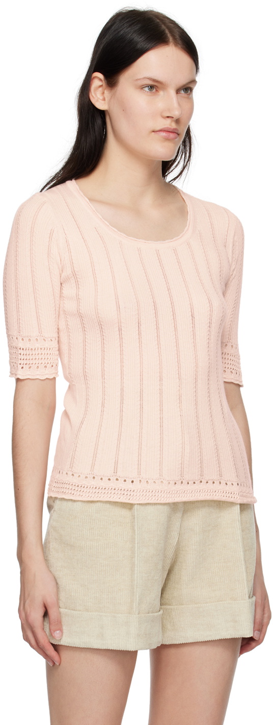 See by Chloé Pink Scoop Neck Top