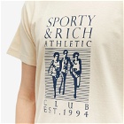 Sporty & Rich Men's Racers T-Shirt in Cream/Navy