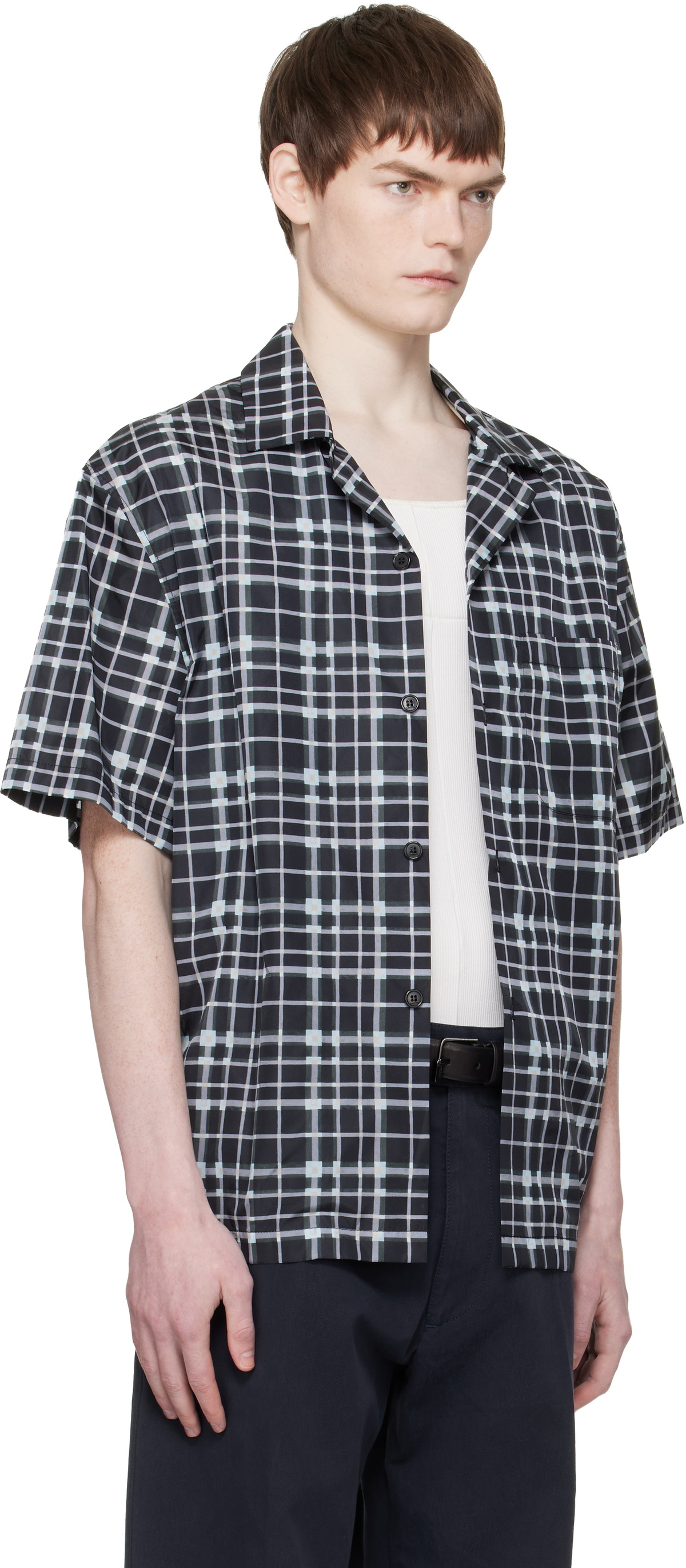 Lanvin Black Checked Shirt