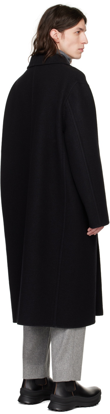 コート JIL SANDER BLACK DOUBLE-BREASTED COAT IN VIRGIN WOOL Jil Sander double-breasted Virgin Wool Coat | Black | FARFETCH