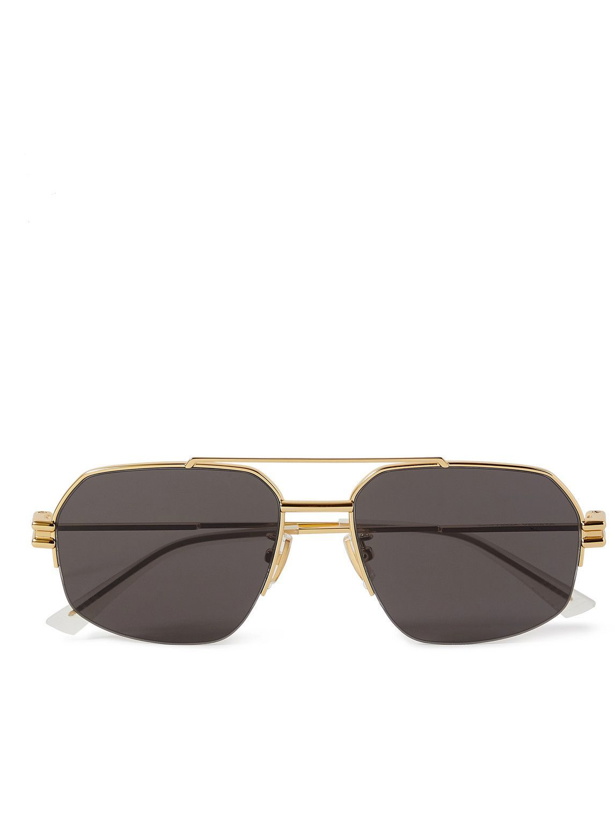 Photo: Bottega Veneta - Aviator-Style Gold-Tone Sunglasses