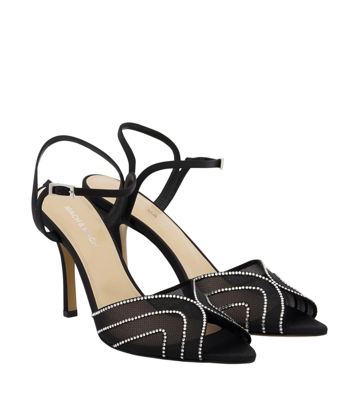 Photo: Mach & Mach Rainbow embellished mesh sandals