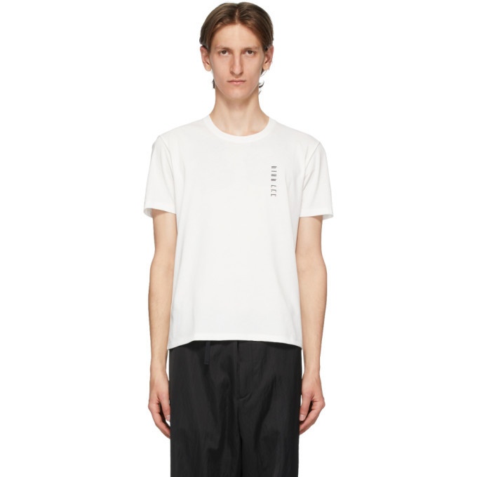 Photo: Dion Lee White Embroidered Logo T-Shirt