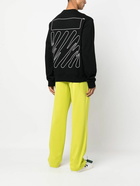 OFF-WHITE - Logo Cotton Crewneck Sweatshirt