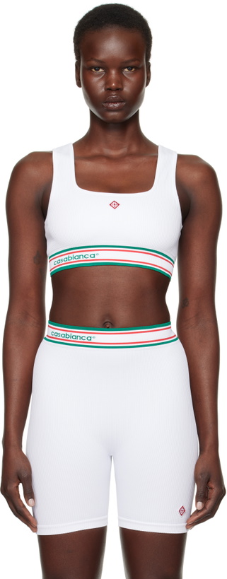 Photo: Casablanca White Seamless Sports Bra
