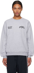 WACKO MARIA Gray 56 Tattoo Studio Edition Crew Neck Sweatshirt