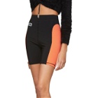 alexanderwang.t Black and Orange Jersey Biker Shorts
