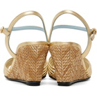 Valentino Garavani Gold Coeur Royal Espadrille Heeled Sandals