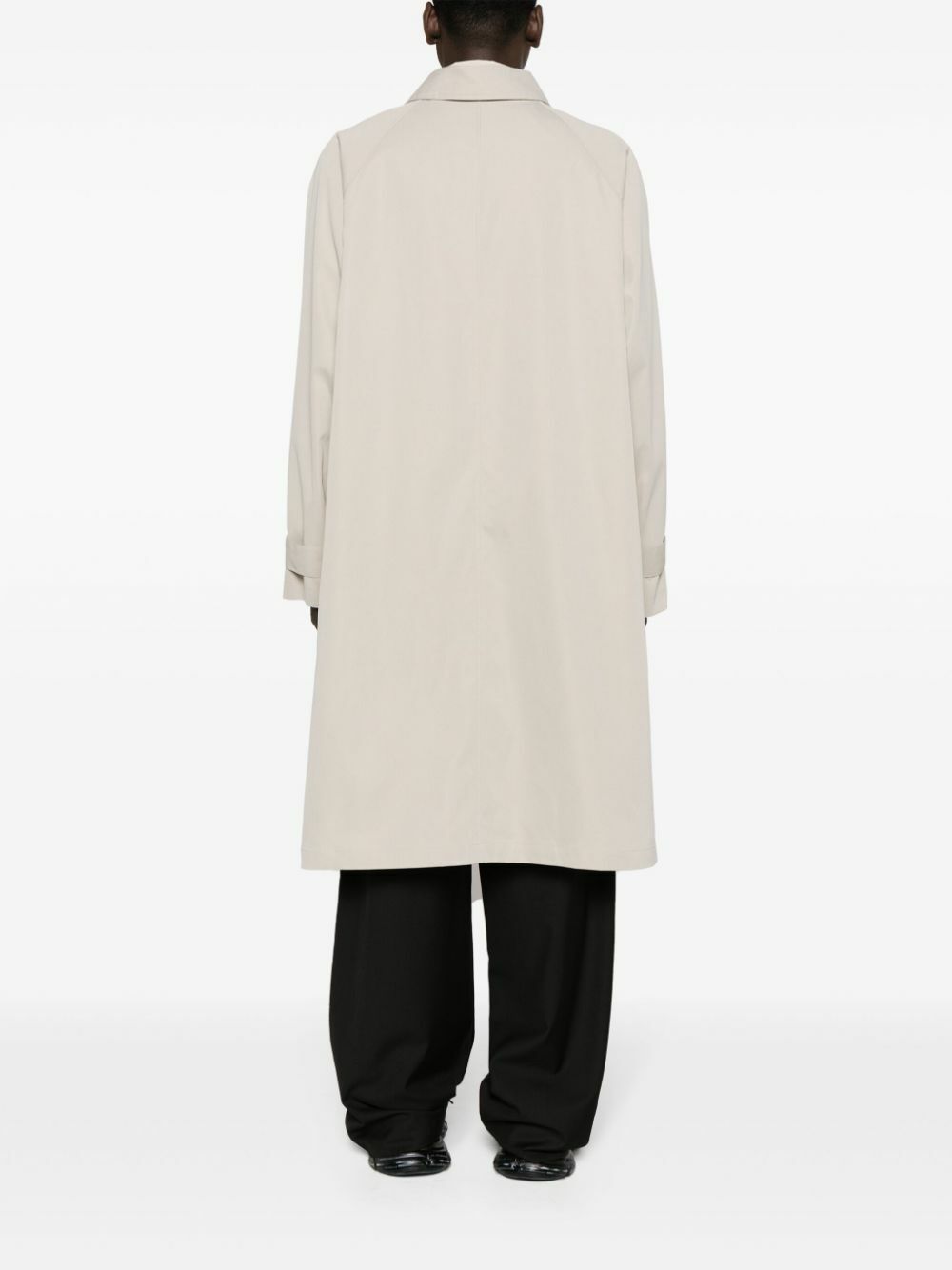 The Frankie Shop Neutral Emil Single-Breasted Trench Coat