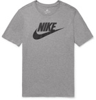 Nike - Printed Cotton-Jersey T-Shirt - Gray
