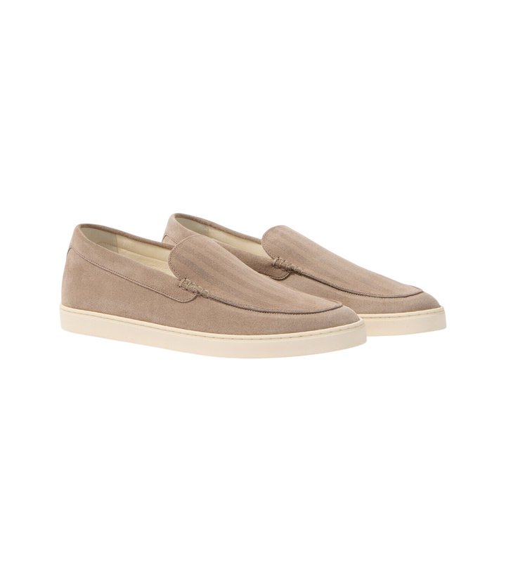 Photo: Brunello Cucinelli Chevron suede slip-on shoes