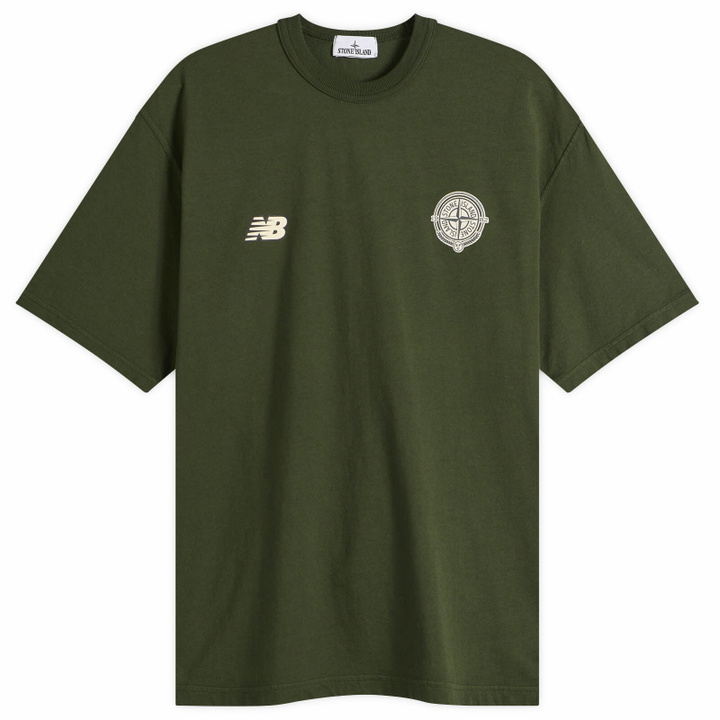 Photo: Stone Island Men's x New Balance T-Shirt in Juniper