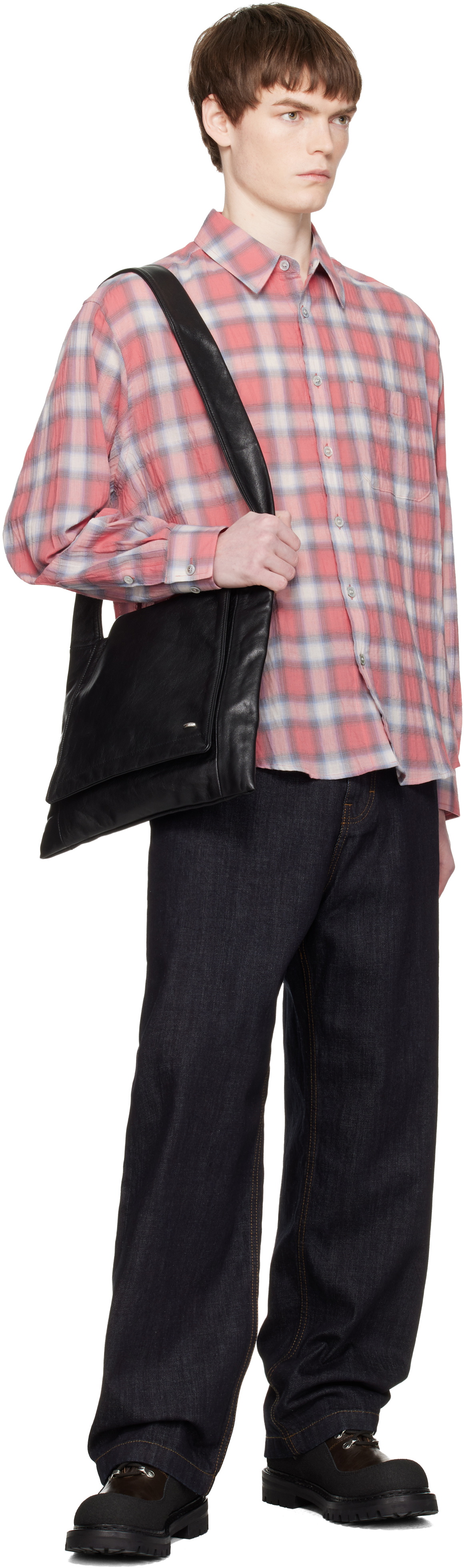 COOR Navy Washed Baggy Fit Jeans